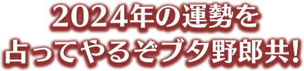 2024年の運勢を占ってやるぞブタ野郎共！