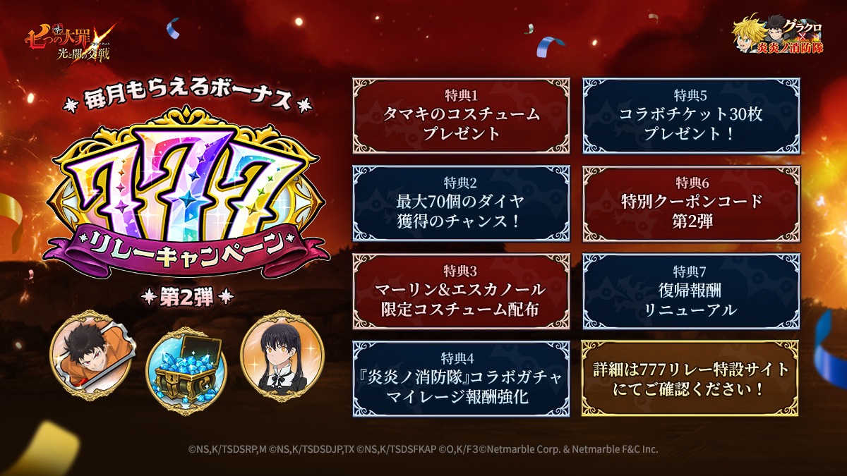 777リレーキャンペーン記念！特別クーポンコード公開第2弾！ | 七つの